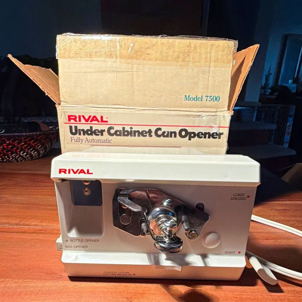 Rival 7500 Under-Cabinet Can Opener Fully Automatic Electric White
